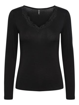 Pieces Dámské triko PCBARBERA Standard Fit 17141053 Black L