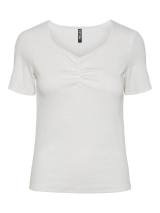 Pieces Dámské triko PCTANIA Slim Fit 17135430 Bright White M