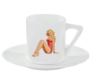 Pin-up girl Espresso hrnek s podšálkem 100ml