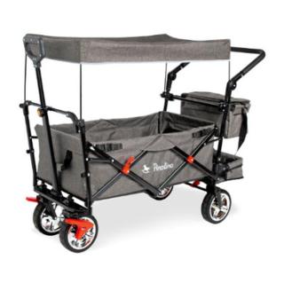 Pinolino Skládací vozík AddPlus s brzdou, šedý skvrnitý
