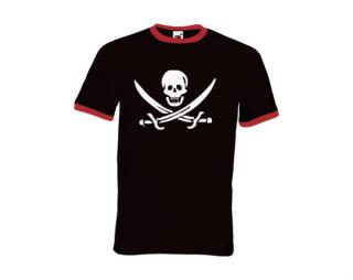 Pirát Pánské tričko s kontrastními lemy