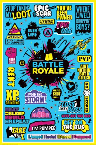 Plakát, Obraz - Battle Royale - Infographic,
