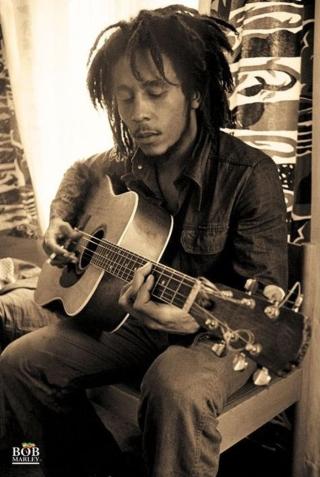 Plakát, Obraz - Bob Marley - sepia,