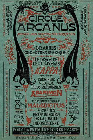 Plakát, Obraz - Fantastická zvířata: Grindelwaldovy zločiny - Le Cirque Arcanus,