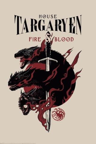 Plakát, Obraz - Game of Thrones - House Targaryen,