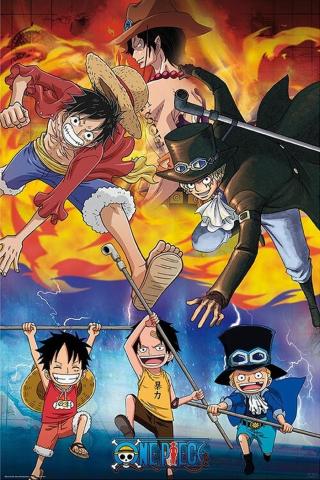 Plakát, Obraz - One Piece - Ace Sabo Luffy,