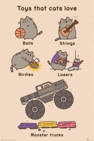 Plakát, Obraz - Pusheen - Toys for Cats,