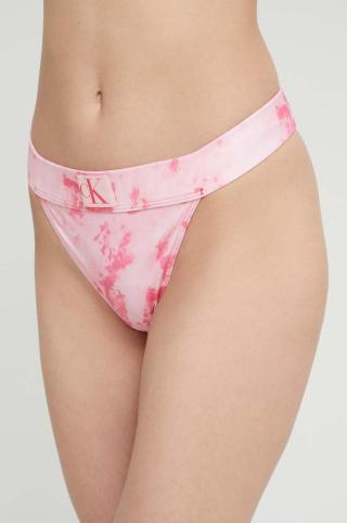 Plavkové kalhotky Calvin Klein růžová barva