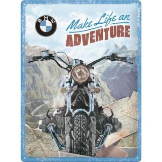 Plechová cedule BMW - Make Life an Adventure,