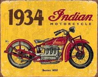 Plechová cedule INDIAN MOTORCYCLES - 1935,