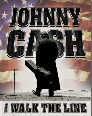 Plechová cedule Johnny Cash - Walk the Line,