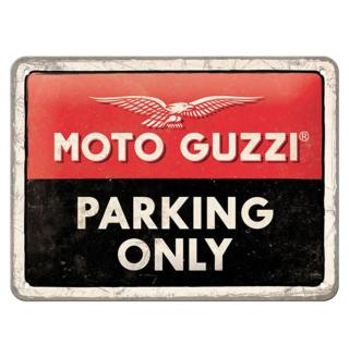 Plechová cedule Moto Guzzi Paking Only,