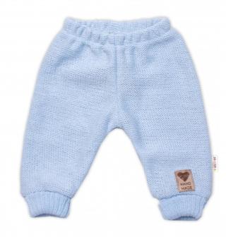 Pletené kojenecké kalhoty Hand Made Baby Nellys, modré, vel. 56-62