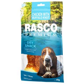 Pochoutka Rasco Premium uzel bůvolí obalené kuřecím masem 80g