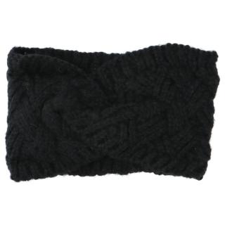 Pohodlná pletená čelenka Figo, černá