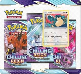 Pokémon Sword and Shield - Chilling Reign 3 Pack Blister - Snorlax