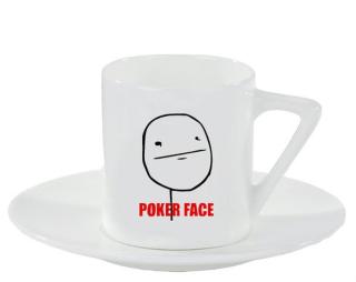 Poker face Espresso hrnek s podšálkem 100ml