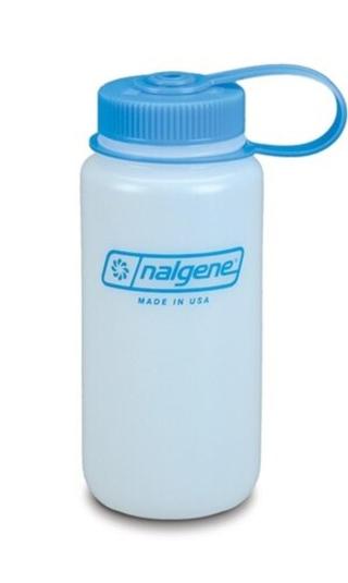 Polní lahev NALGENE® HDPE se širokým hrdlem 0,5 l - bílá