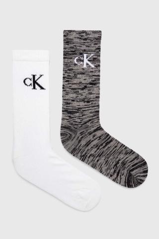 Ponožky Calvin Klein Jeans 2-pack pánské, černá barva