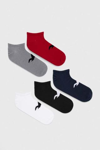 Ponožky Hollister Co. 5-pack pánské, červená barva