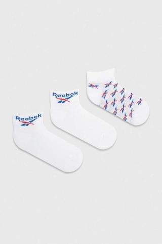 Ponožky Reebok Classic 3-pack bílá barva