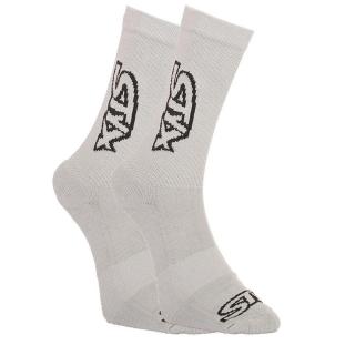 Ponožky Styx vysoké šedé s černým logem  S