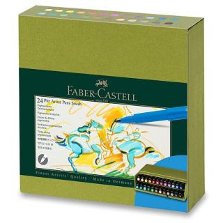 Popisovač Faber-Castell Pitt Artist Pen Brush sada 24 ks, studio box