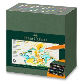 Popisovač Faber-Castell Pitt Artist Pen Brush sada 48 ks, studio box