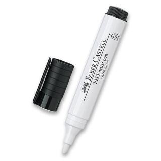 Popisovač Faber-Castell Pitt Artist Pen Bullet Nib bílý