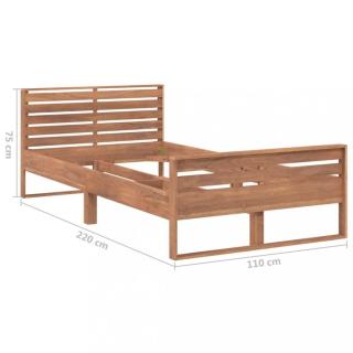 Postel masivní teak Dekorhome 100x200 cm,Postel masivní teak Dekorhome 100x200 cm