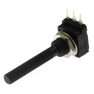 Potenciometr uhlíkový 16mm 0.1w logaritmický mono 10k ohm horizontální 20% piher pc16sh10ip06-103b2020ta