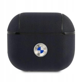 Pouzdro Bmw AirPods 3 cover tmavě modré Geniune Leather