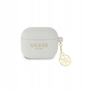 Pouzdro Guess pro AirPods 3 Cover Šedá Silicone Charm
