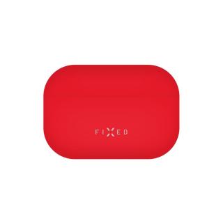 Pouzdro na mobil Ultratenké silikonové pouzdro Fixed Silky pro Apple Airpods Pro, červené