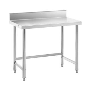 Pracovní stůl z ušlechtilé oceli - 100 x 60 cm - lem - nosnost 90 kg - Royal Catering