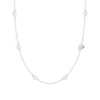 Preciosa Romantický náhrdelník s říčními perlami a srdíčkem Pearl Passion 6156 01