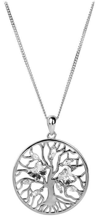 Preciosa Stříbrný náhrdelník s krystaly Tree of Life 6072 00