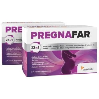 PregnaFar – prémiové těhotenské vitamíny s foláty a jódem 1+1 ZDARMA