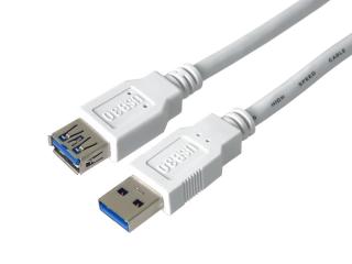 PremiumCord Prodlužovací kabel USB 3.0 Super-speed 5Gbps A-A, MF, 9pin, 5m bílá