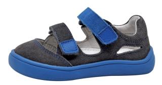 Protetika chlapecké kožené barefoot sandály Tery Grey tmavě šedá 31 - zánovní