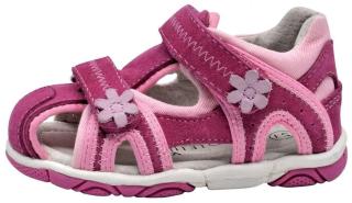 Protetika dívčí kožené sandály Ibiza pink růžová 21