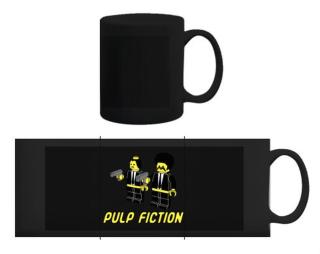 Pulp Fiction Lego Černý hrnek