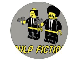 Pulp Fiction Lego Tácek na nápoje kulatý