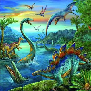 Puzzle Dinosauři, 3 x 49 dílků - Ravensburger