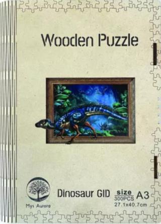 Puzzle Dinosaurus A3, dřevěné, svítící