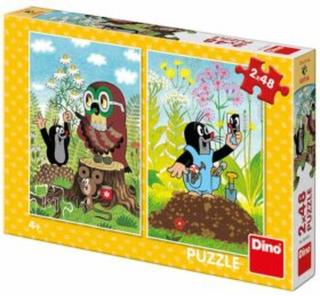 Puzzle Krtek na mýtině - 2x48 dílků