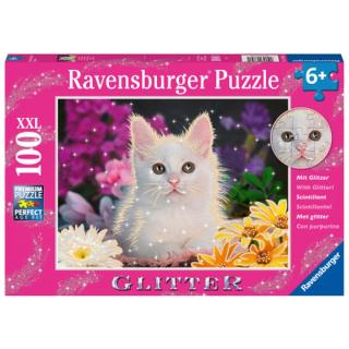 Puzzle třpytivé Kočka 100 dílků