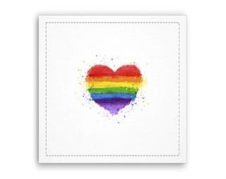 Rainbow heart Fotoobraz 40x40 cm