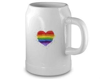 Rainbow heart Pivní půllitr