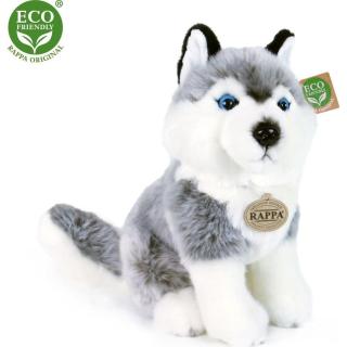 Rappa Plyšový pes Husky sedící 30 cm Eco Friendly